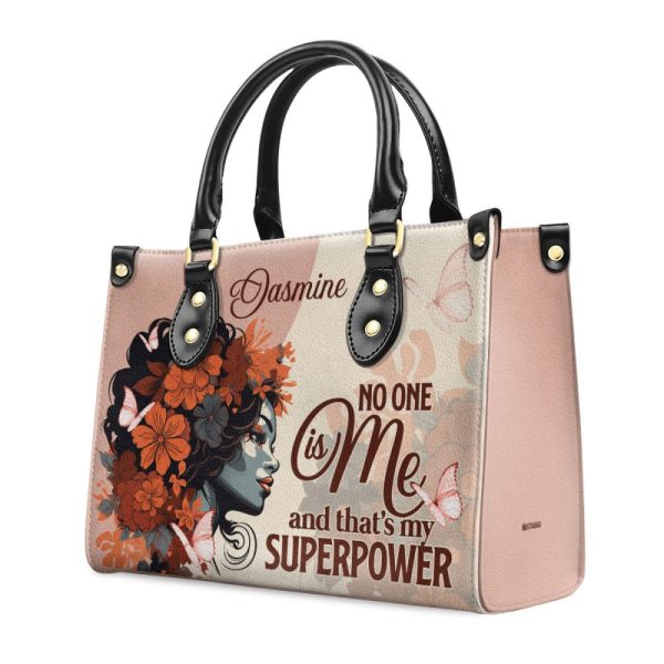 My Superpower - Personalized Leather Hand Bag Stb91