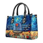 On Ne Voit Bien Qu’Avec Le Coeur - Personalized Leather Hand Bag Sblhbt67