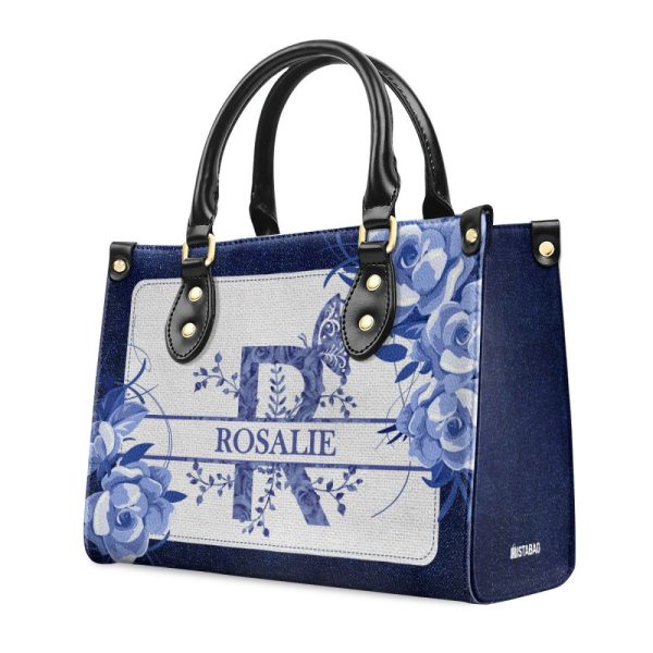 Initial Letter - Personalized Leather Handbag Sb97