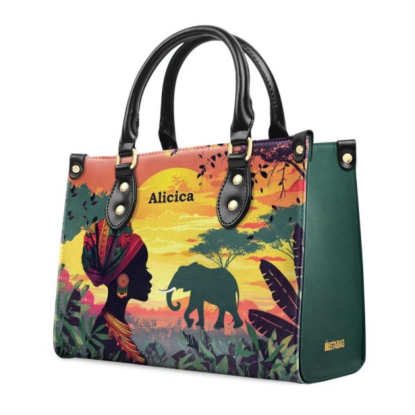 Afrocentrism 07 - Personalized Leather Handbag Sbt07