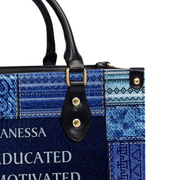 I Am - Jean Personalized Leather Handbag Sb28