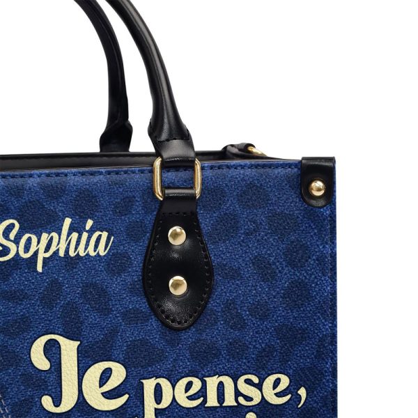 Je Pense, Donc Je Suis - Personalized Leather Handbag Sb605