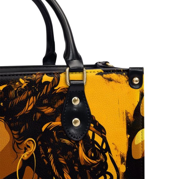 Feeling Blacknificient - Personalized Leather Handbag Stb11