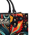 Floral Boho - Personalized Leather Handbag Stb128
