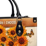Today I Choose - Personalized Leather Handbag Stb23
