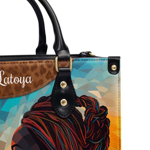 Braided To Be Bold - Personalized Leather Handbag Stb32