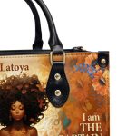 I Am The Master Of My Fate - Personalized Leather Handbag Stb56