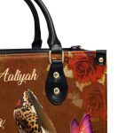 Birthday Queen - Personalized Purple Leather Handbag Stb67