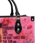 I Am A Girl - Personalized Leather Handbag Stb72