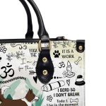 I'M Nicer After Yoga - Personalized Leather Hand Bag Sblhbt72