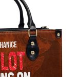 A Lot Going On At The Moment - Personalized Leather Handbag Stb194B