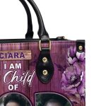 I Am A Child Of God - Personalized Leather Handbag Sblhbt83
