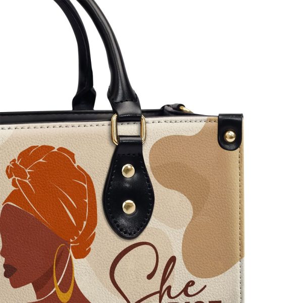 She Will Rise - Personalized Leather Hand Bag Stb99