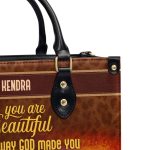 You Are Beautiful - Personalized Leather Handbag Stb186