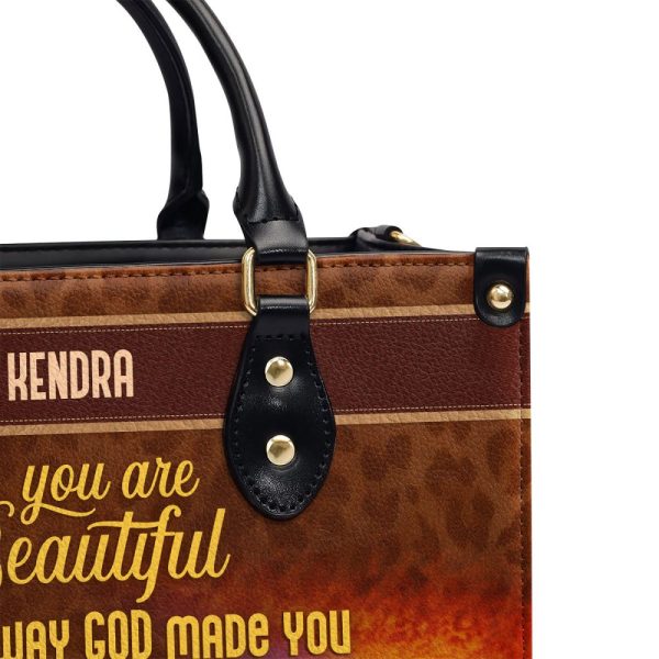 You Are Beautiful - Personalized Leather Handbag Stb186