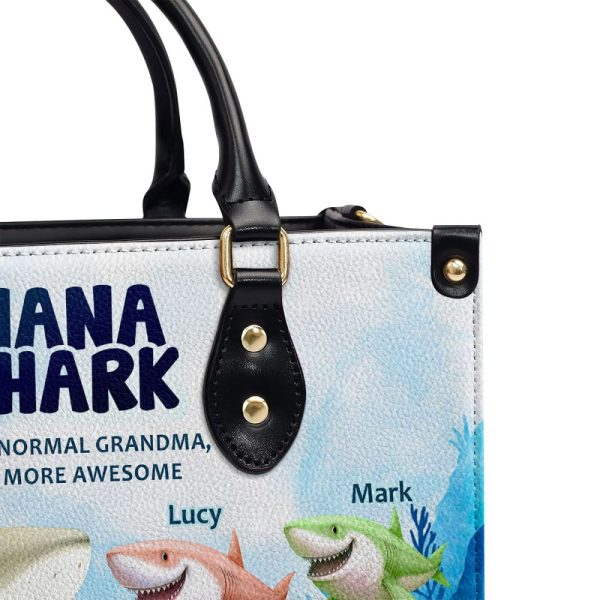 Nana Shark - Personalized Leather Handbag Sb248
