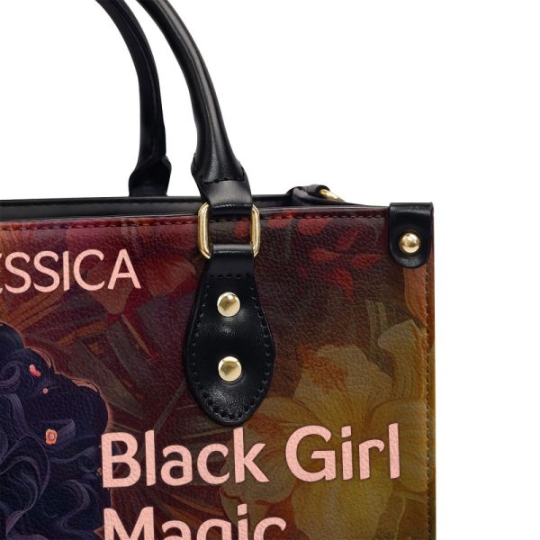 Black Girl Magic - Personalized Leather Handbag Sbn03