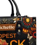 Dopest Black Nana/Grandma - Personalized Leather Handbag Mb64C