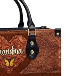 Grandma Mom Birth Month - Personalized Leather Handbag Sblhblm1392D