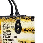 Zodiac Girl - She Is Warm Regal Strong Fearless Worthy - Personalized Leather Handbag Sbhn11