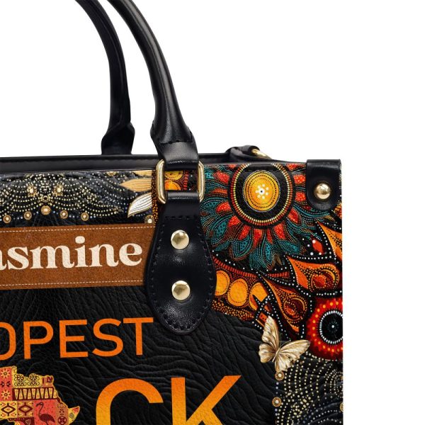 Dopest Black Daughter - Personalized Leather Handbag Mb64B