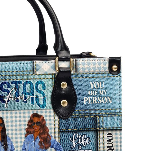 Sistas Forever - Personalized Leather Handbag Sblhblm1354D