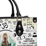 I'M Nicer After Yoga - Personalized Leather Hand Bag Sblhbt73