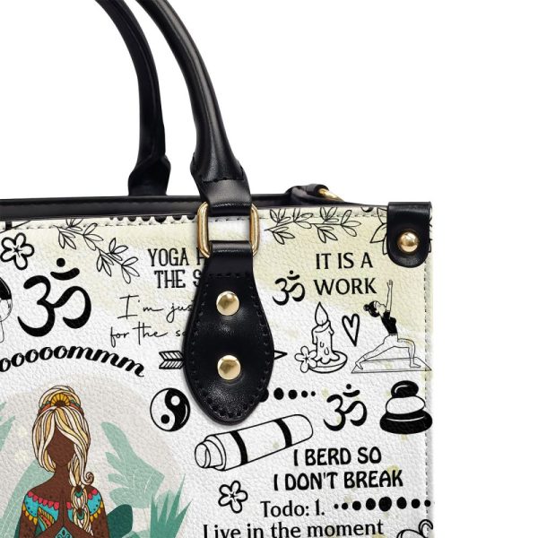 I'M Nicer After Yoga - Personalized Leather Hand Bag Sblhbt73