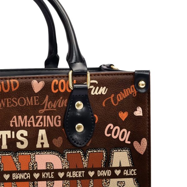 It Is A Grandma Thing - Personalized Leather Handbag Sblhblm2509T