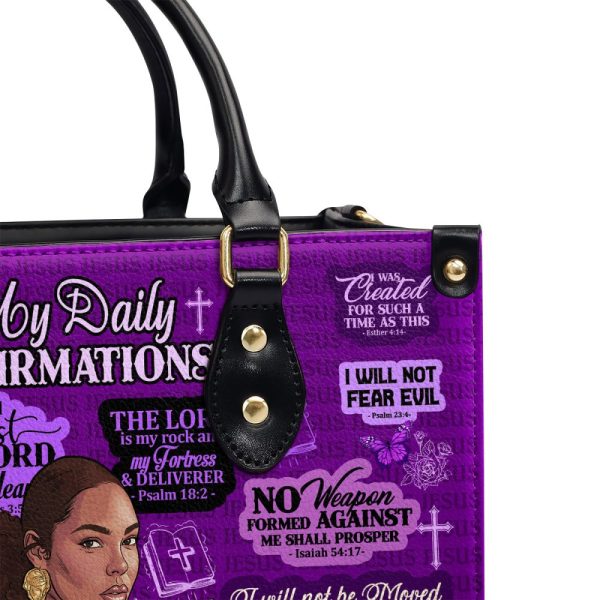 My Daily Affirmations - Personalized Leather Handbag