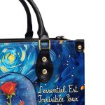 On Ne Voit Bien Qu’Avec Le Coeur - Personalized Leather Hand Bag Sblhbt67