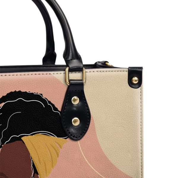 Soft Hearted Strong Minded - Personalized Leather Handbag Stb96