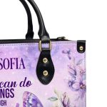 I Can Do All Things Through Christ Who Strengthens Me - Personalized Leather Handbag Sblhbtn01