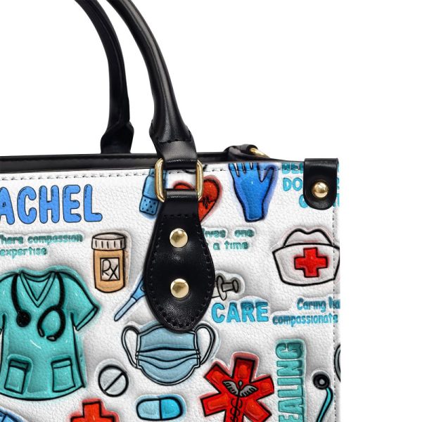 Nurse Life - Personalized Leather Handbag Sbn10