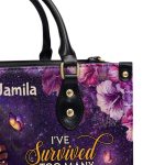 I'Ve Survived Too Many Storms - Personalized Leather Handbag