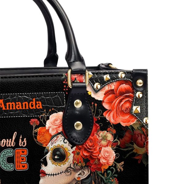 Her Soul Is Fierce - Personalized Leather Handbag Sblhblm2626Ta