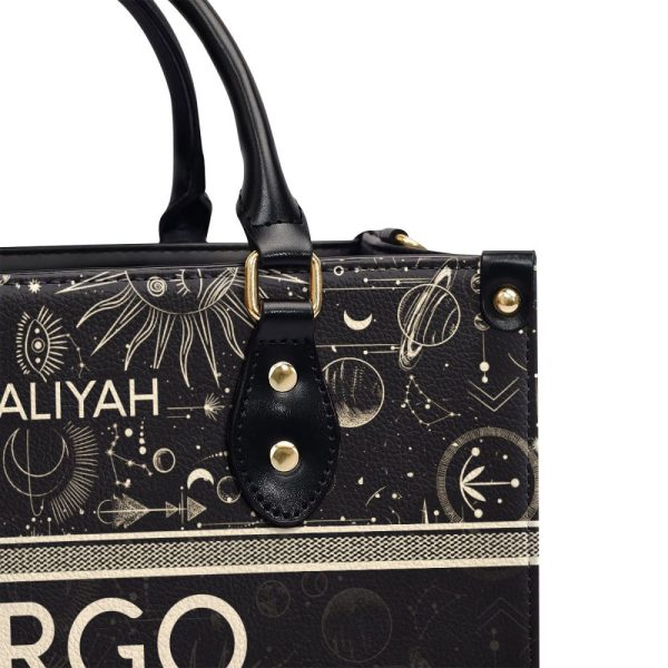 Zodiac Signs - Personalized Leather Handbag Stb217