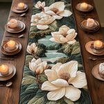 Waterside Floral Quilted Table Runner