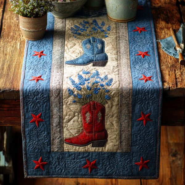 Western Bloom Quilted Table Runner