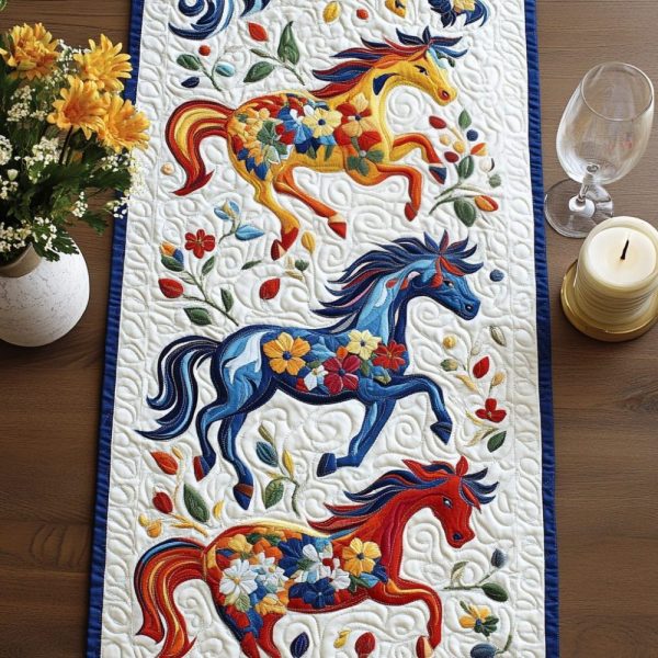 Western Bloom Quilted Table Runner