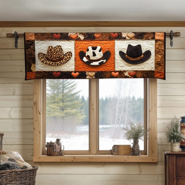 Western Boots Quilted Valance