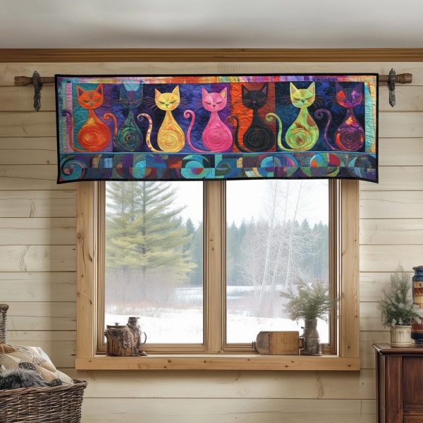 Whimsical Whiskers Quilted Valance
