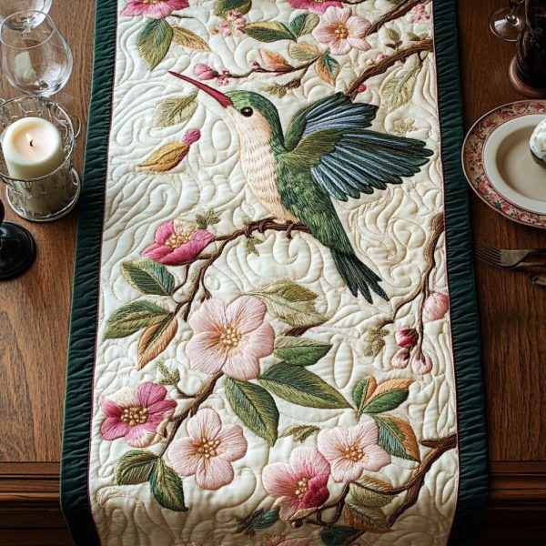 Whimsy Bloom Quilted Table Runner