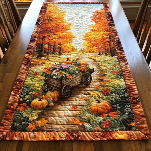 Whimsy Pumpkin Quilted Table Runner