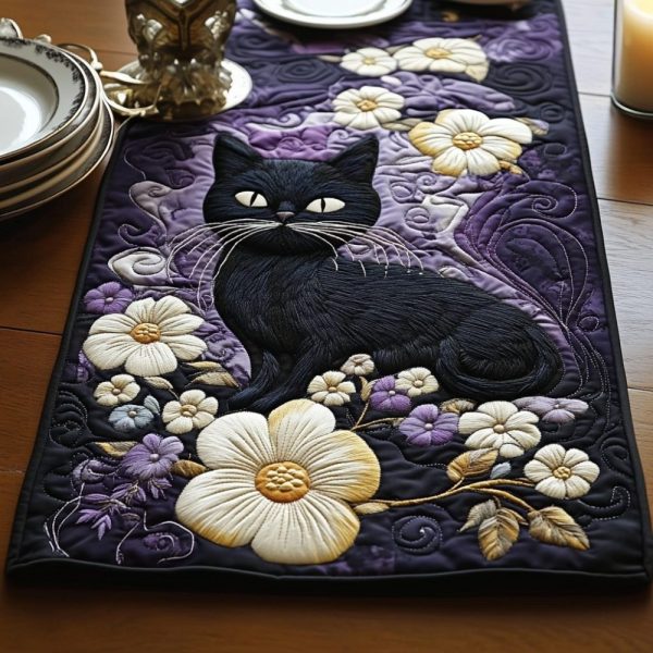 Whisker Moon Quilted Table Runner