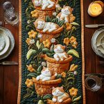 Whisker Pots Quilted Table Runner