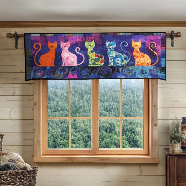 Whiskers In The Wind Quilted Valance