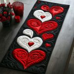 Whispered Hearts Quilted Table Runner
