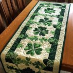 Whispering Clovers Quilted Table Runner