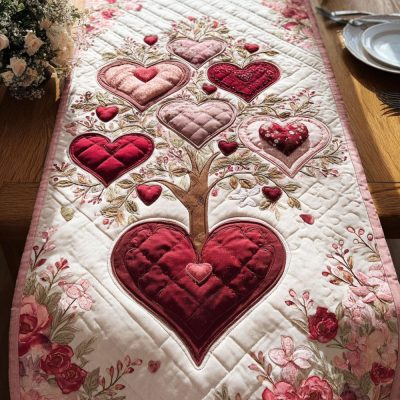 Whispers Of The Heart Quilted Table Runner